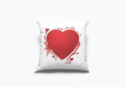 Red Heart -Printed Pillow Covers For (Pack Of Two)