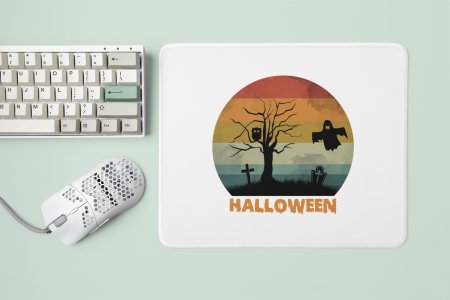 Halloween - text illustration graphic -Halloween Theme Mousepads