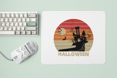 Witch entry -Haunted Houses-Ghost-Halloween Theme Mousepads