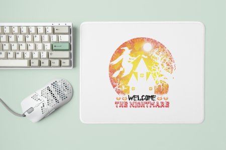 Welcome The Nightmare-Flying Witch-Halloween Theme Mousepads