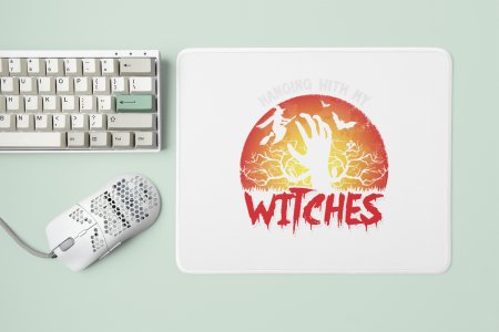 Witches Red Text-Halloween Theme Mousepads