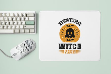 Resting Witch Face-Halloween Theme Mousepads