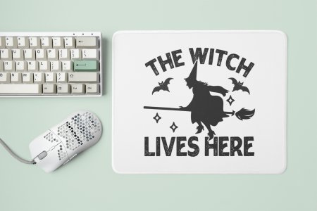 The Witch Lives Here-Halloween Theme Mousepads