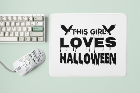 This Girl Loves Halloween-Two Birds-Halloween Theme Mousepads