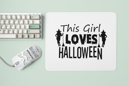 This Girl Loves Halloween-Witches-Halloween Theme Mousepads