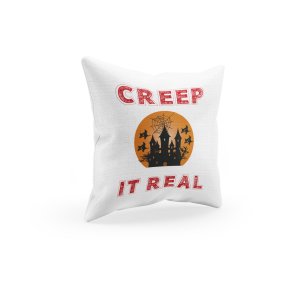 Creep it real-Haunted House -Halloween Theme Pillow Covers (Pack Of 2)