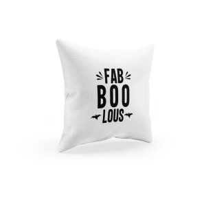 Fab boo lous, 2 bats-Halloween Theme Pillow Covers (Pack Of 2)