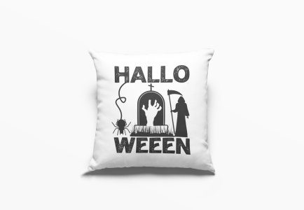 Halloween text -Grim Repear -Halloween Theme Pillow Covers (Pack Of 2)