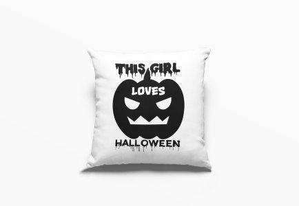 This Girl Loves Halloween -Halloween Theme Pillow Covers (Pack Of 2)