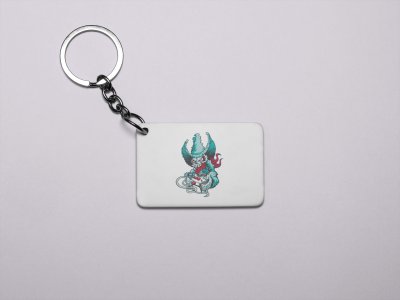 Skull Playing Game -Printed Acrylic Keychains(Pack Of 2)