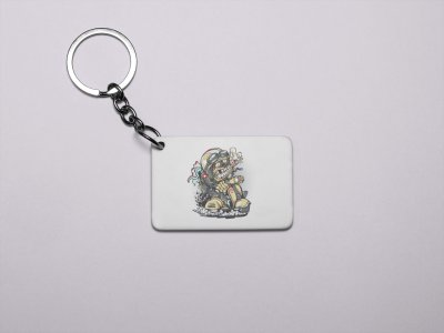 Demon Puffing Cigarette-Printed Acrylic Keychains(Pack Of 2)