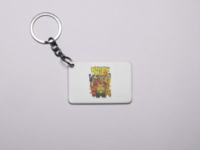 Knock Out -Printed Acrylic Keychains(Pack Of 2)