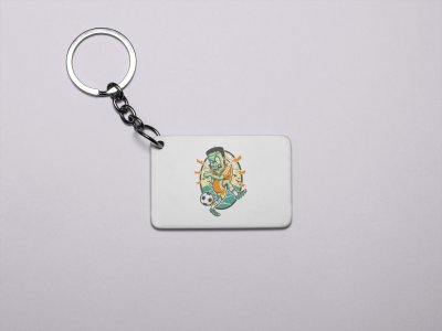 Green Demon -Printed Acrylic Keychains(Pack Of 2)