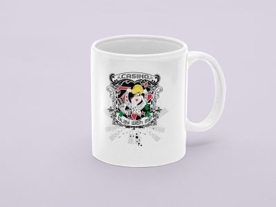 Casino, A White Girl Looking Left-Printed Coffee Mugs