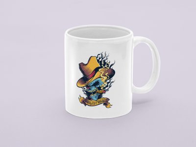 Blue Skull-Printed Coffee Mugs