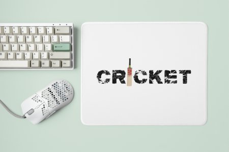 Cricket Text in Black - Designable Printed Mousepads(20cm x 18cm)