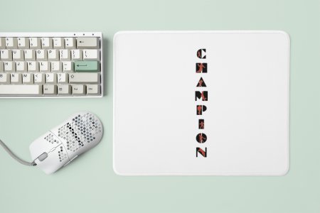 Champion Text - Designable Printed Mousepads(20cm x 18cm)