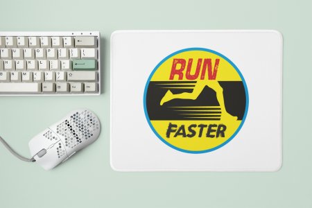 Run Faster Text - Designable Printed Mousepads(20cm x 18cm)