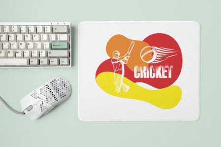 Cricket Text With Player - Designable Printed Mousepads(20cm x 18cm)