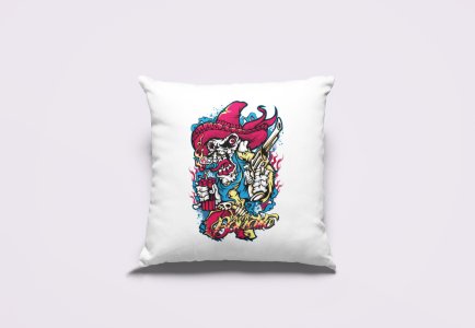Ugly Skull-Printed Pillow Covers(Pack Of 2)