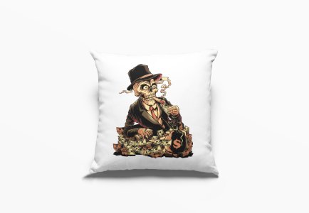 Rich Skull-Printed Pillow Covers(Pack Of 2)