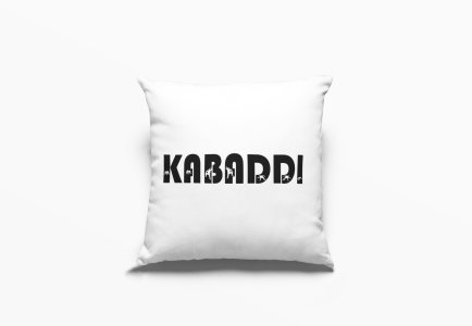 Kabaddi Text In Black -Printed Pillow Covers (Pack Of 2)