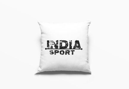 INDIA Sports Text In Black -Printed Pillow Covers (Pack Of 2)
