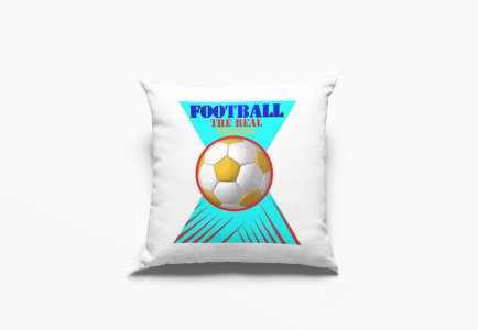 Football The Real Felling (BG Colourfull ) -Printed Pillow Covers (Pack Of 2)