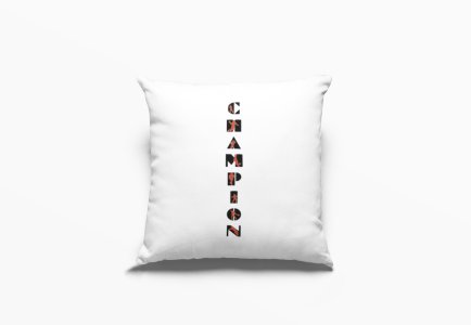 Champion Text -Printed Pillow Covers (Pack Of 2)