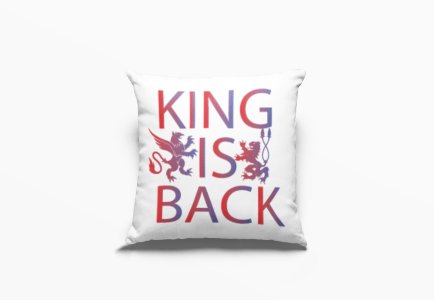 King is Back Text -Printed Pillow Covers (Pack Of 2)