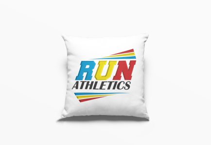 Run Athletics Text -Printed Pillow Covers (Pack Of 2)