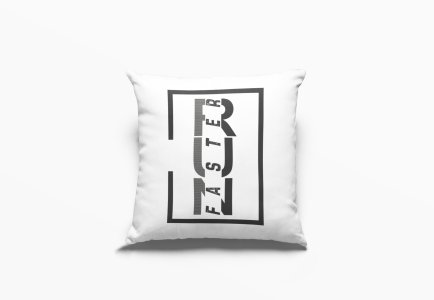 Run Faster Text In New -Printed Pillow Covers (Pack Of 2 )