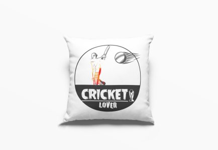 Cricket Lover Text In White -Printed Pillow Covers (Pack Of 2)
