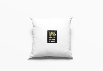 Cricket Action Is Back (BG Black )-Printed Pillow Covers (Pack Of 2)