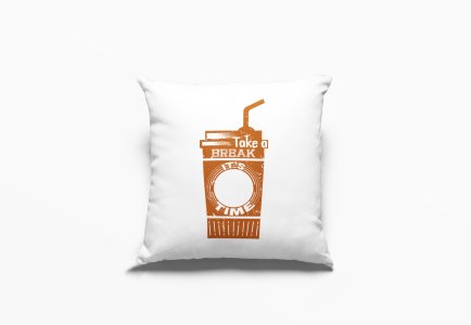 Take a Break Text -Printed Pillow Covers(Pack Of 2)