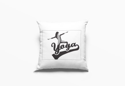 Yoga Text -Printed Pillow Covers(Pack Of 2)