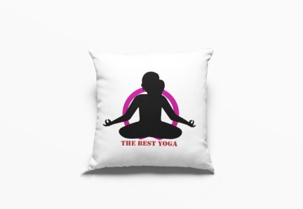 Meditation Is The Best Yoga Text -Printed Pillow Covers(Pack Of 2)