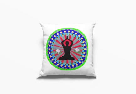 Yoga Energy Chakra Meditation -Printed Pillow Covers(Pack Of 2)