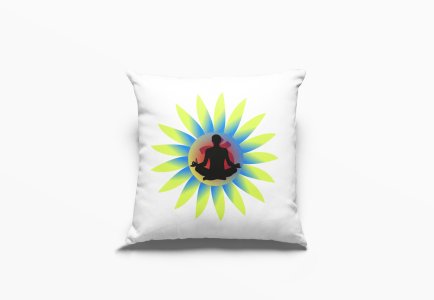 Yoga Meditation Energy -Printed Pillow Covers(Pack Of 2)