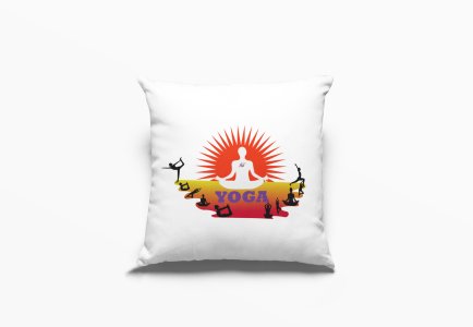 Yoga Positions -Printed Pillow Covers(Pack Of 2)