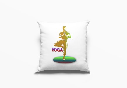 Yoga Vrikshasana -Printed Pillow Covers(Pack Of 2)