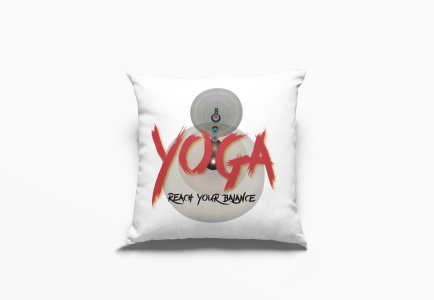 Reach your Balance Text -Printed Pillow Covers(Pack Of 2)