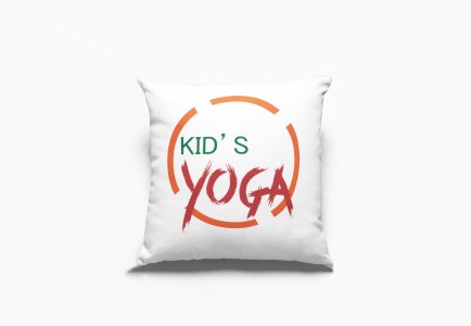 Kid's Yoga Text -Printed Pillow Covers(Pack Of 2)