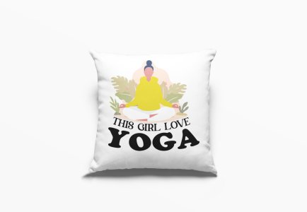 This Girl Love Yoga Text -Printed Pillow Covers(Pack Of 2)