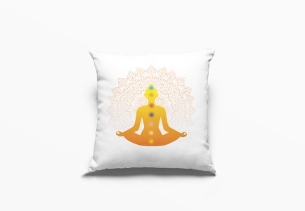 Meditation Chakra -Printed Pillow Covers(Pack Of 2)