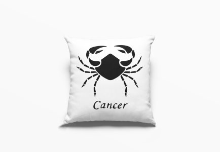 Cancer Black Text - Printed Pillow Covers(Pack Of 2)