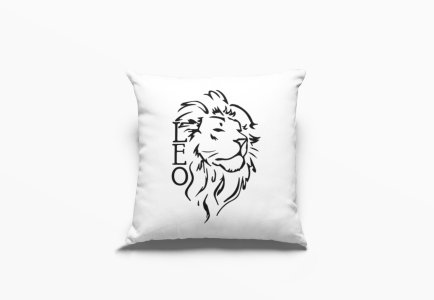 Lion, Black Liner - Printed Pillow Covers(Pack Of 2)