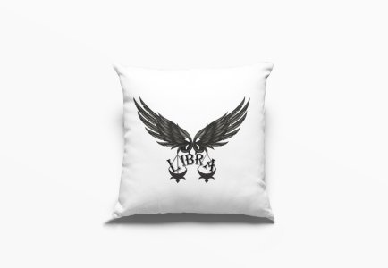 Libra symbol (Text above) - Printed Pillow Covers(Pack Of 2)