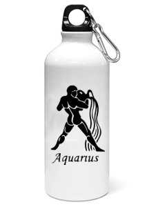 Aquarius symbol - Zodiac Sign Printed Sipper Bottles For Astrology Lovers