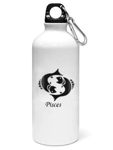 Pisces symbol - Zodiac Sign Printed Sipper Bottles For Astrology Lovers